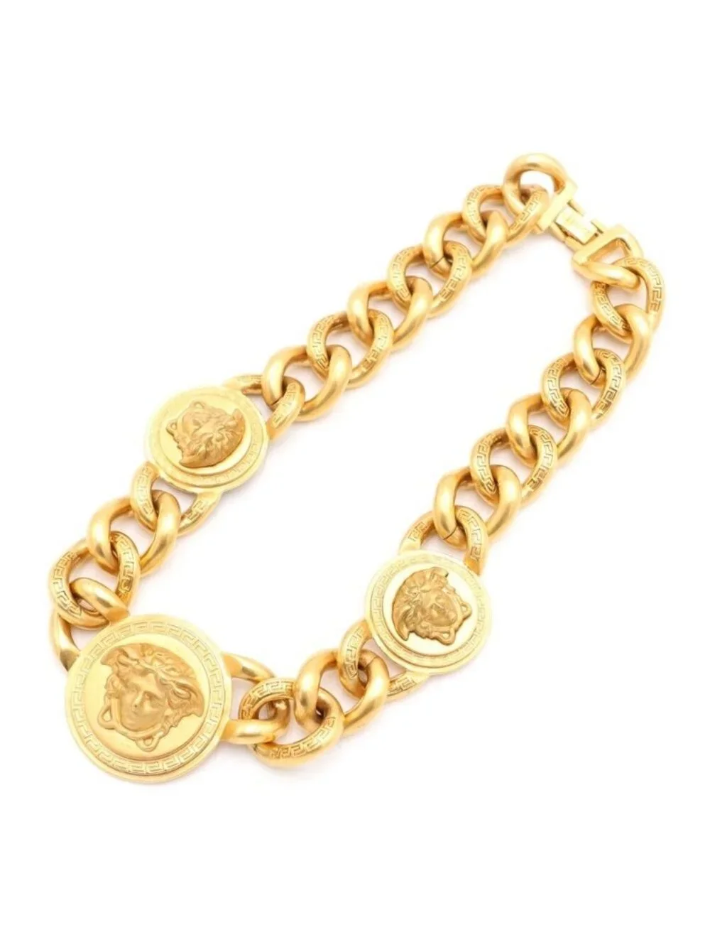 Versace Medusa Chain Necklace Choker Gold